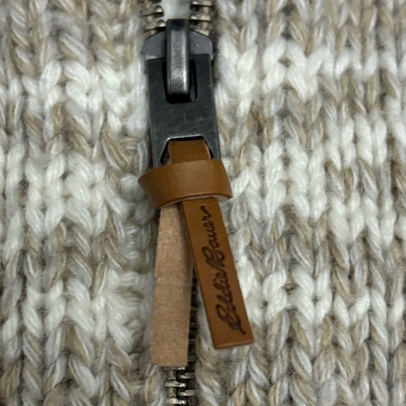 Eddie Bauer Wool Sweater Full Zip Cardigan Nordic Fair Isle Jacket Size Large - Picture 4 of 16